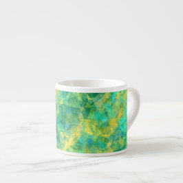 Xícara De Espresso Emerald Green Crumpled Texture