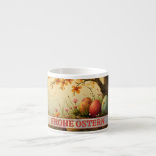 Xícara De Espresso Encanto de flores de primavera com esplendor de ov