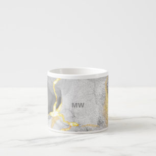 Xícara De Espresso Enfumaçado Specialty Mug com destaque Dourado