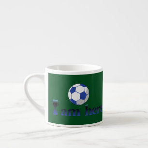 Xícara De Espresso Engraçado copo de futebol - Estou aqui