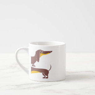 Xícara De Espresso Engraçado e fofo dachshund para os pais de cães lo