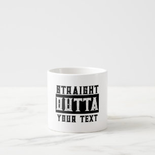 Xícara De Espresso Engraçado 'Hetero fora do seu texto'