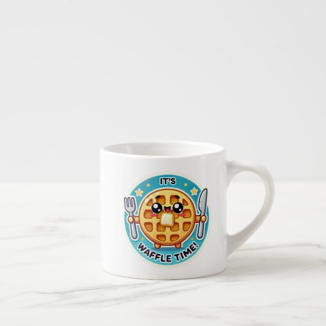 Xícara De Espresso Engraçado Waffle Mug com Design (Direita)
