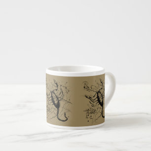 Xícara De Espresso Escorpião Constelação Hevelius cerca de 1690 Vinta