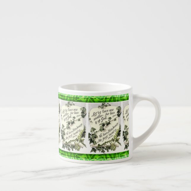 Xícara De Espresso Escritura E Rolagem (Direita)