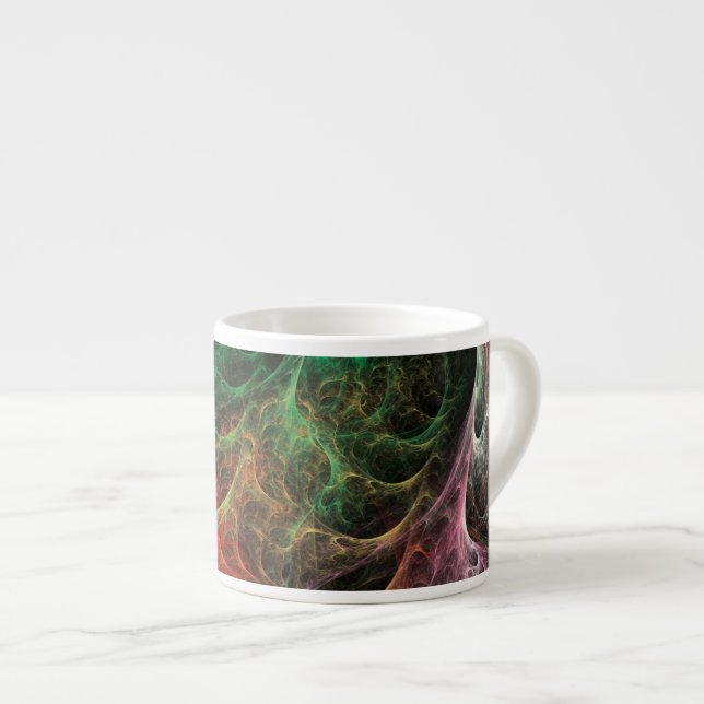 Xícara De Espresso Espaço de Fogo de Arte Abstrata (Frente Esquerda)