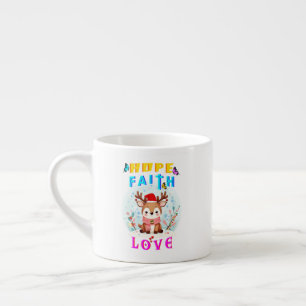 Xícara De Espresso Esperança Fé Amor
