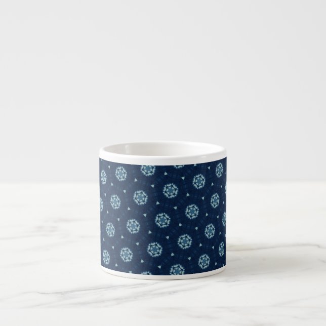 Xícara De Espresso Espírito Indigo: Geometria Africana do Boho (Frente)