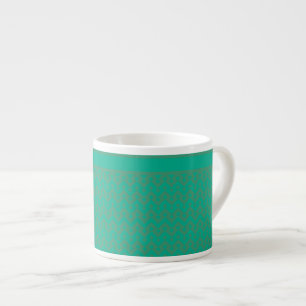 Xícara De Espresso Espresso Coffee Mug, Emerald Green Geométrico