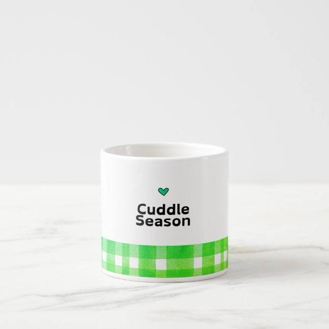 Xícara De Espresso Espresso Cuddle Season Mug em Verde (Frente)