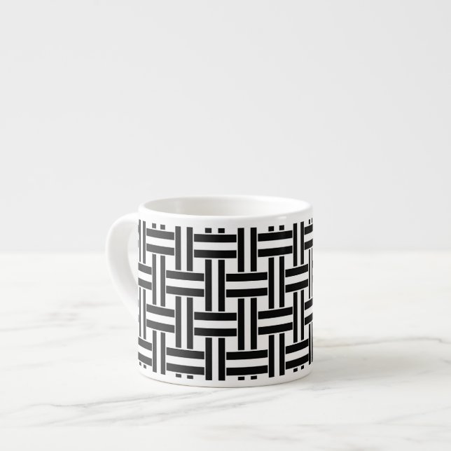 Xícara De Espresso Espresso de Mug Especialmente Preto e Branco (Frente Esquerda)