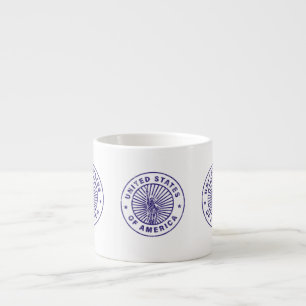 Xícara De Espresso Espresso e liberdade Patriotic USA Mug