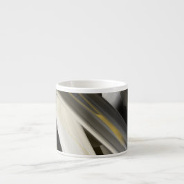Xícara De Espresso Espresso Mug Abstrato Art Black White Dourado