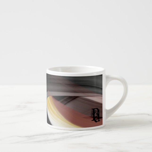Xícara De Espresso Espresso Mug Abstrato Art Black White Powdery (Direita)
