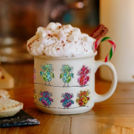 Xícara De Espresso Espresso Mug (Aves Whimsical 01)