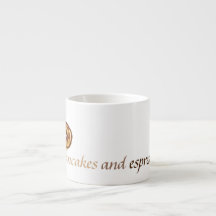 Espresso Mug /Cup c/ Letra P Design Pancake