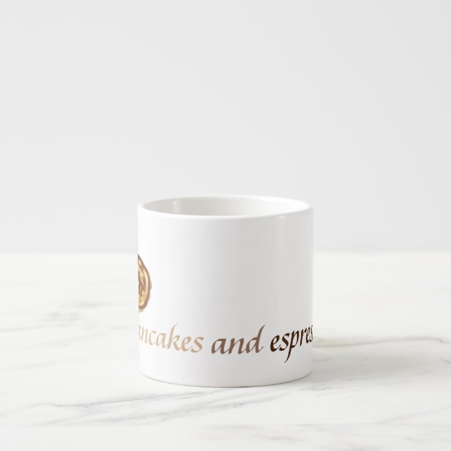 Xícara De Espresso Espresso Mug /Cup c/ Letra P Design Pancake (Frente)