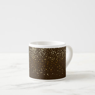 Xícara De Espresso Espresso Mug-Petite Ouro Stars-Brown