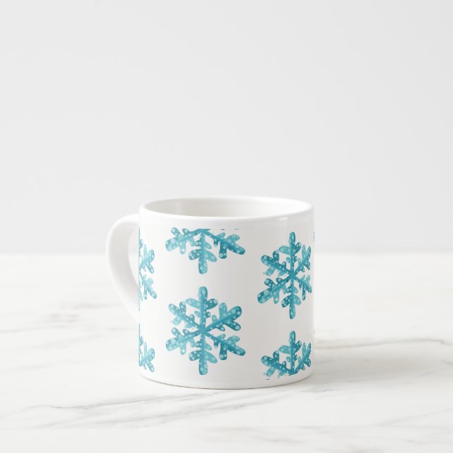 Xícara De Espresso Espresso Mug-Snowflakes (Frente Esquerda)