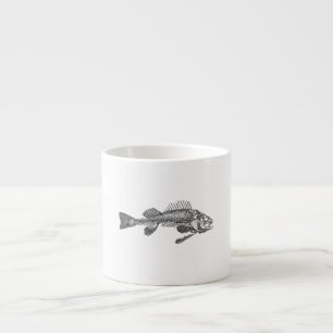 Xícara De Espresso Esqueleto de peixe