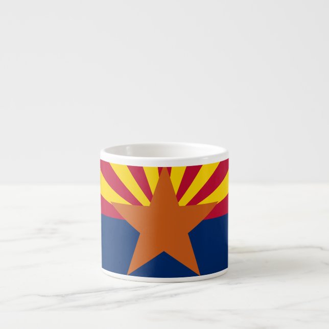 Xícara De Espresso Estado de bandeira da Arizona (Frente)