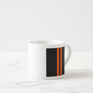 Xícara De Espresso Estilo de Fibra de Carbono de Espalho de Laranja V