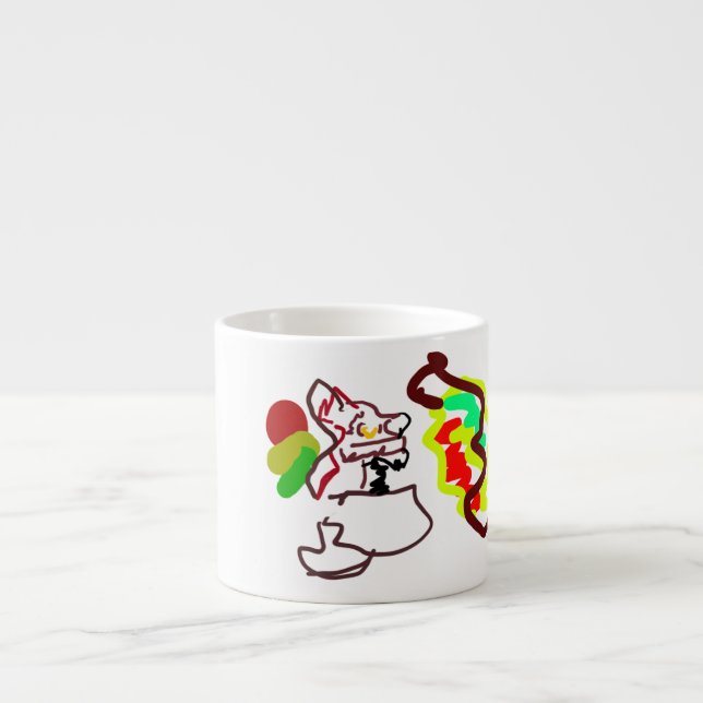 Xícara De Espresso Estilo de outono de raposa latina (Frente)