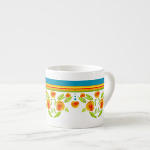 Xícara De Espresso Estilo do País Marigolds Fronteira Espresso Mug