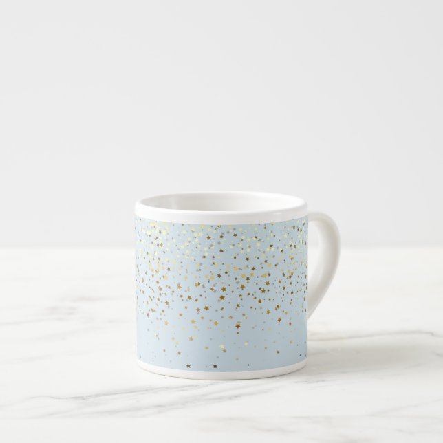 Xícara De Espresso Estrelas de Ouro Espresso Mug Petite - Azul (Frente Esquerda)