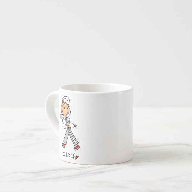 Xícara De Espresso Eu Caminho (Frente Esquerda)