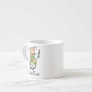 Xícara De Espresso Eu Crio Figuras de Palito Costurando