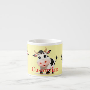Xícara De Espresso Eu Gosto De Vacas Arte Trovão_Cove