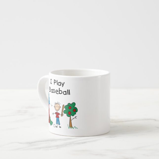 Xícara De Espresso Eu jogo beisebol (Frente Esquerda)