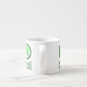 Xícara De Espresso Eu Odeio Brócolis Texto Verde