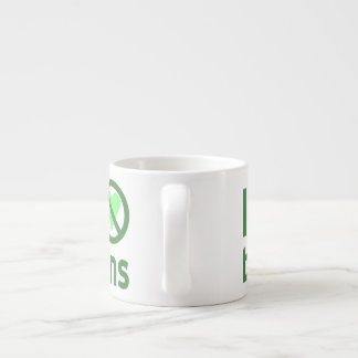 Xícara De Espresso Eu Odeio Feijão Texto Verde