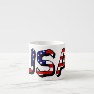 Xícara De Espresso EUA sobrepostos na música US Flag