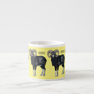 Xícara De Espresso Exemplo de desenho animado de ovelhas Mouflon