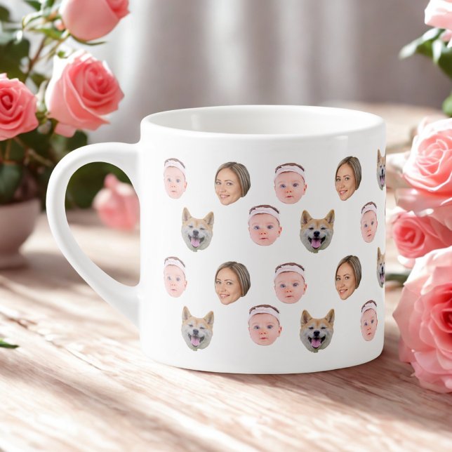 Xícara De Espresso Face Personalizada, Foto Personalizada, Presente F (Criador carregado)