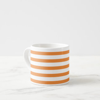 Xícara De Espresso Faixa Horizontal Laranja e Branca