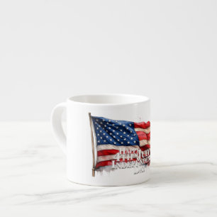 Xícara De Espresso Feliz 4 de Julho - Dia da Independência