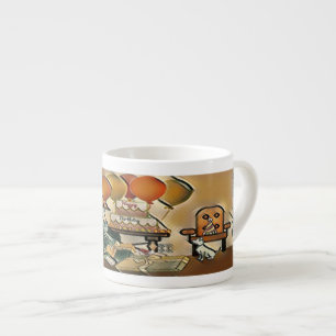Xícara De Espresso Feliz Arte de Aniversário
