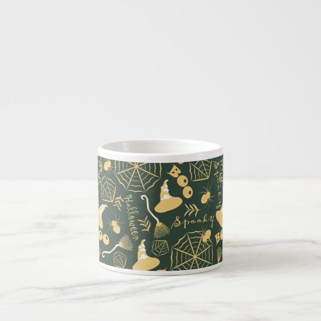 Xícara De Espresso Feliz Dia das Bruxas (Frente)