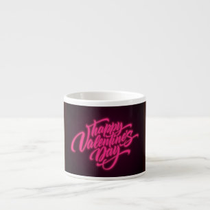 Xícara De Espresso Feliz Dia dos Namorados Neon Design-23692