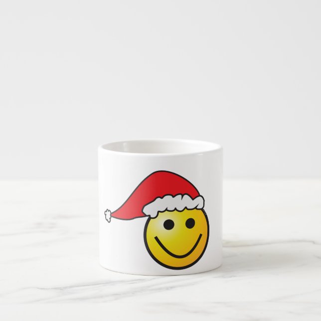 Xícara De Espresso Feliz Natal, doce Noel Hat Engraçado (Frente)