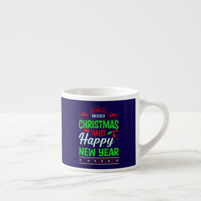 Xícara De Espresso Feliz Natal E Feliz ano novo-61064 (Direita)