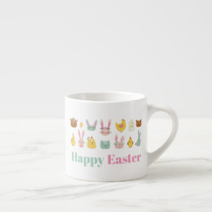 Xícara De Espresso Felz pascoa Bunny Chicken