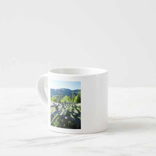 Xícara De Espresso Fenceline de madeira (Frente Esquerda)