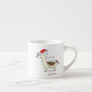 Xícara De Espresso Feriado de Natal Llama Cute Engraçado