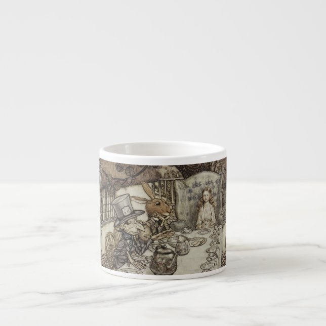 Xícara De Espresso Festa de Ódio do Coelho de Alice Birthday (Frente)