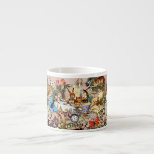 Xícara De Espresso Festa do Chá das Aventuras de Alice no País das Ma